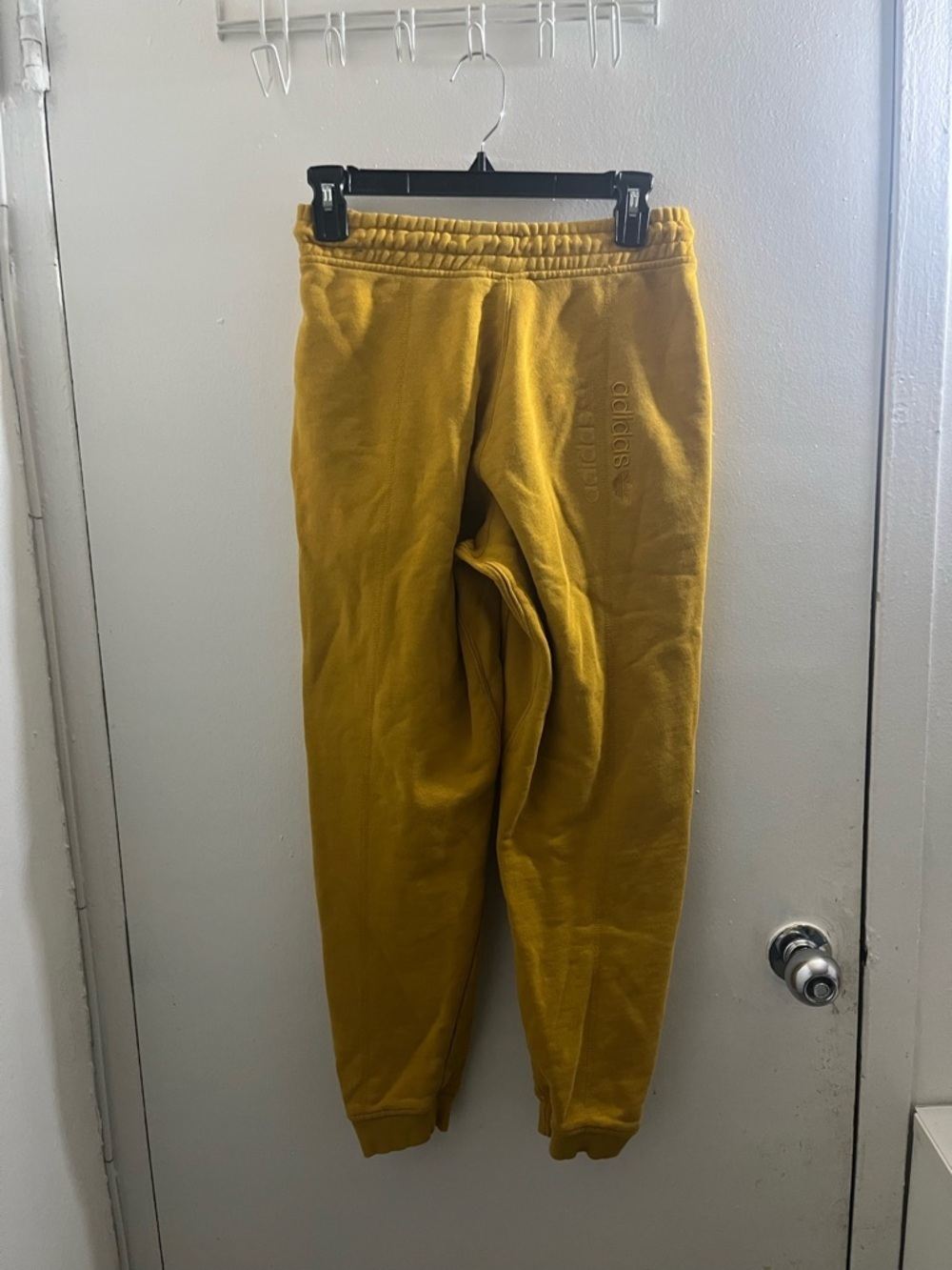 adidas Men's Mustard Yellow Jogger Sweatpants - Picture 2 of 7